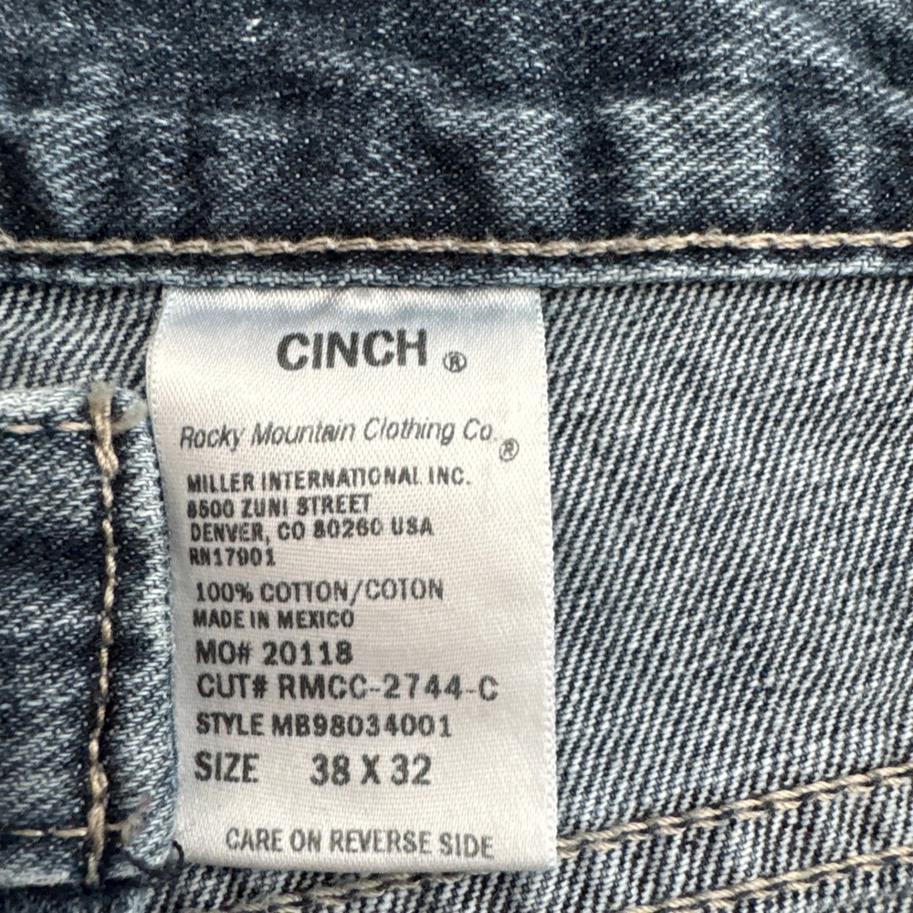 Cinch Silver Label Mens Slim Fit Jeans 38x32 MB98034001 - Picture 9 of 10